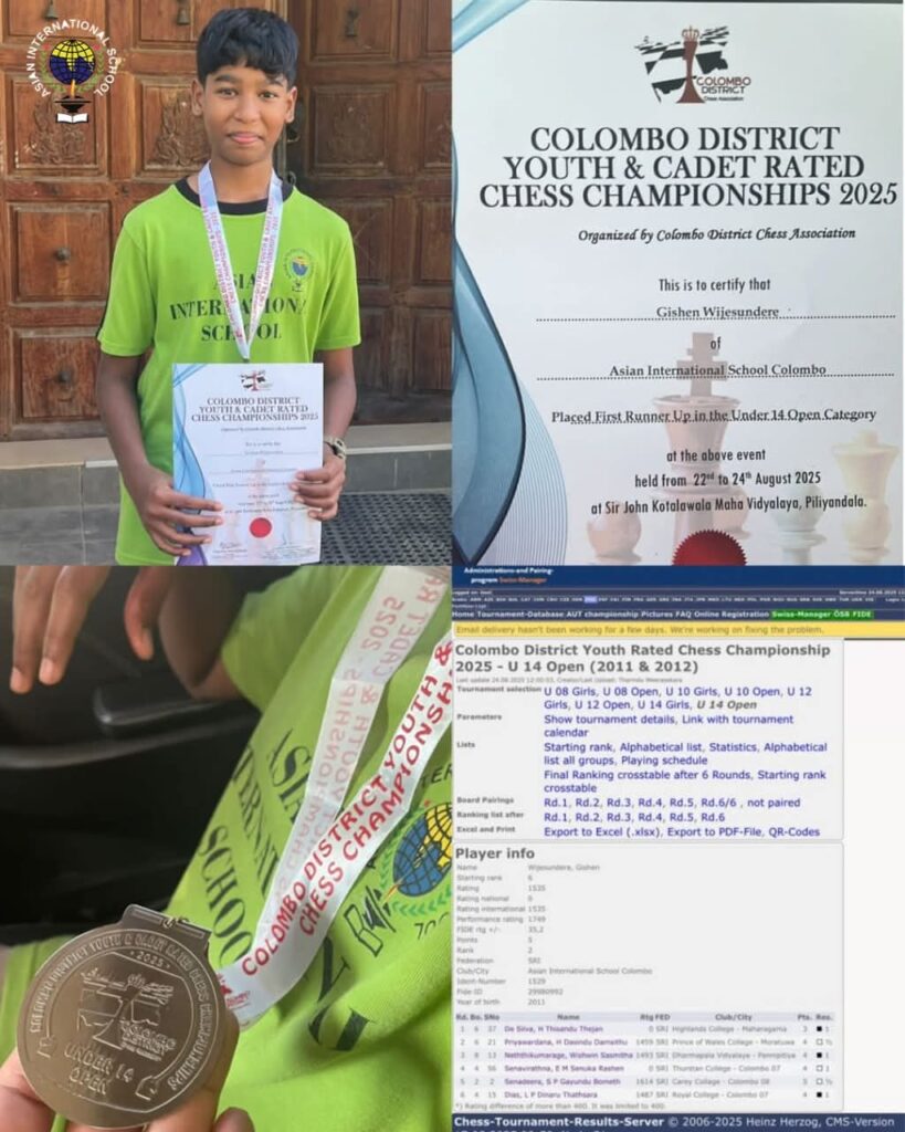 Read more about the article Colombo District Youth Cadet Rated Championship 2025