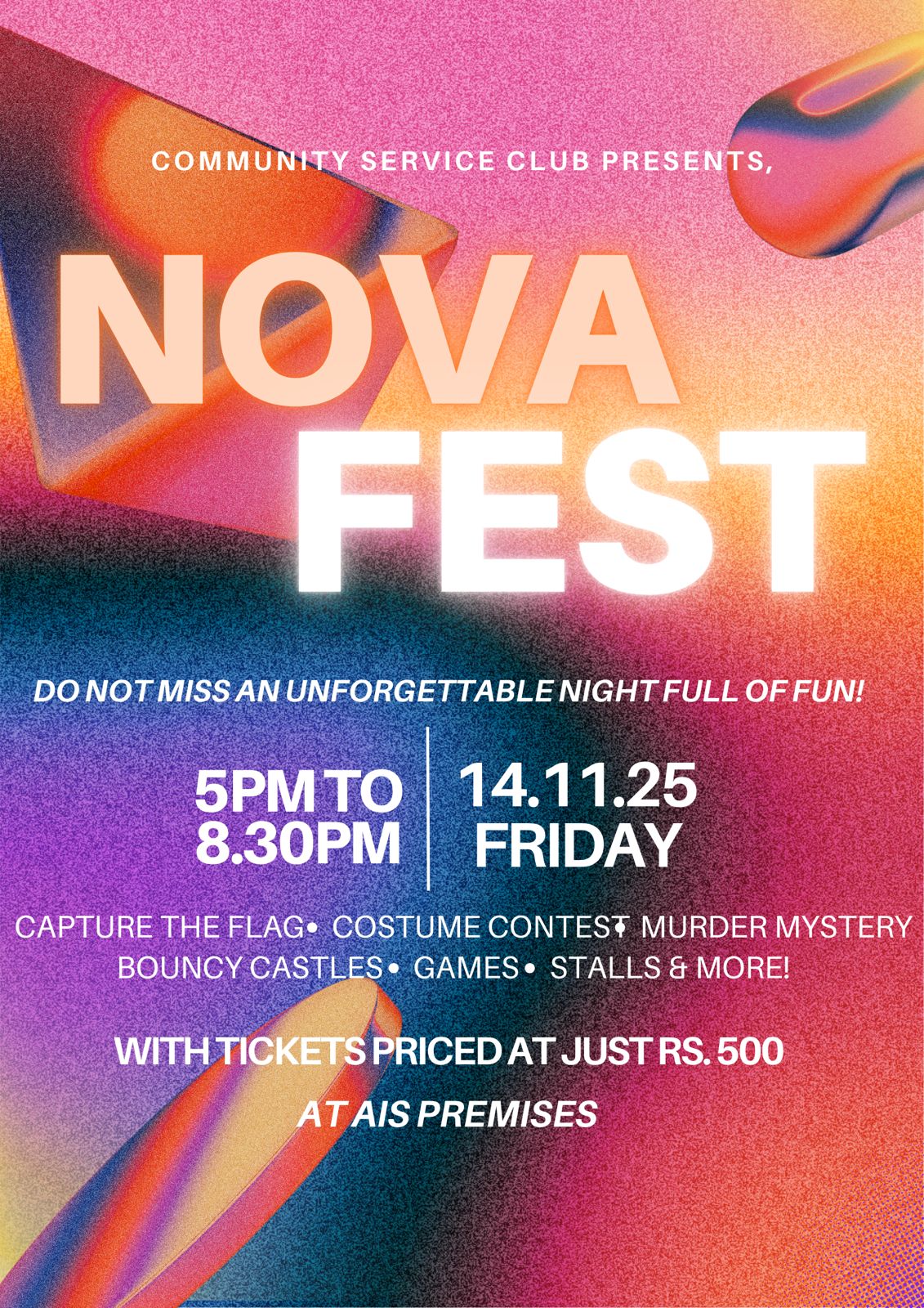 You are currently viewing The Senior Community Service Club proudly presents NovaFest ‘25