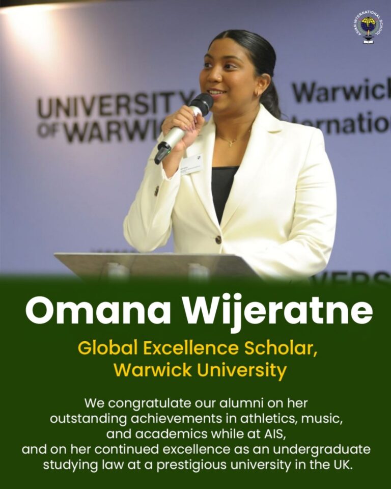 Read more about the article “Omana Wijeratne: AIS Alumna and Warwick University Global Excellence Scholar”